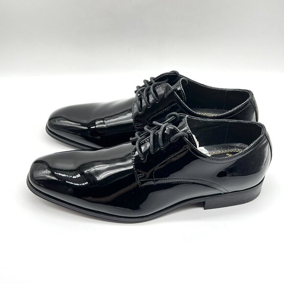 Florsheim Mens Size 7‎ Tuxedo Plain Toe Black Patent Leather Oxfords Dress Shoes - Picture 6 of 12